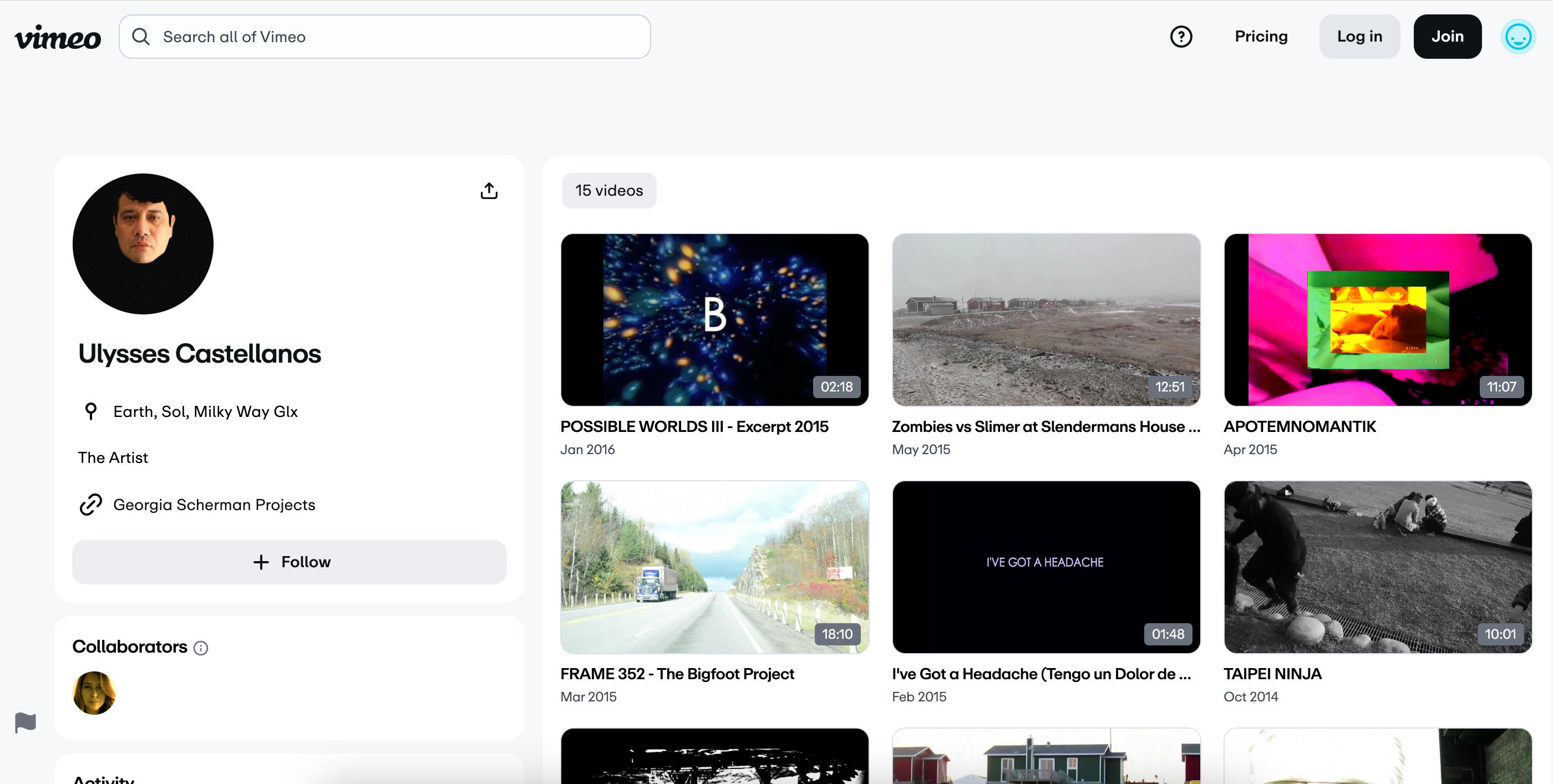 Performance and Media Works Archive (Vimeo)