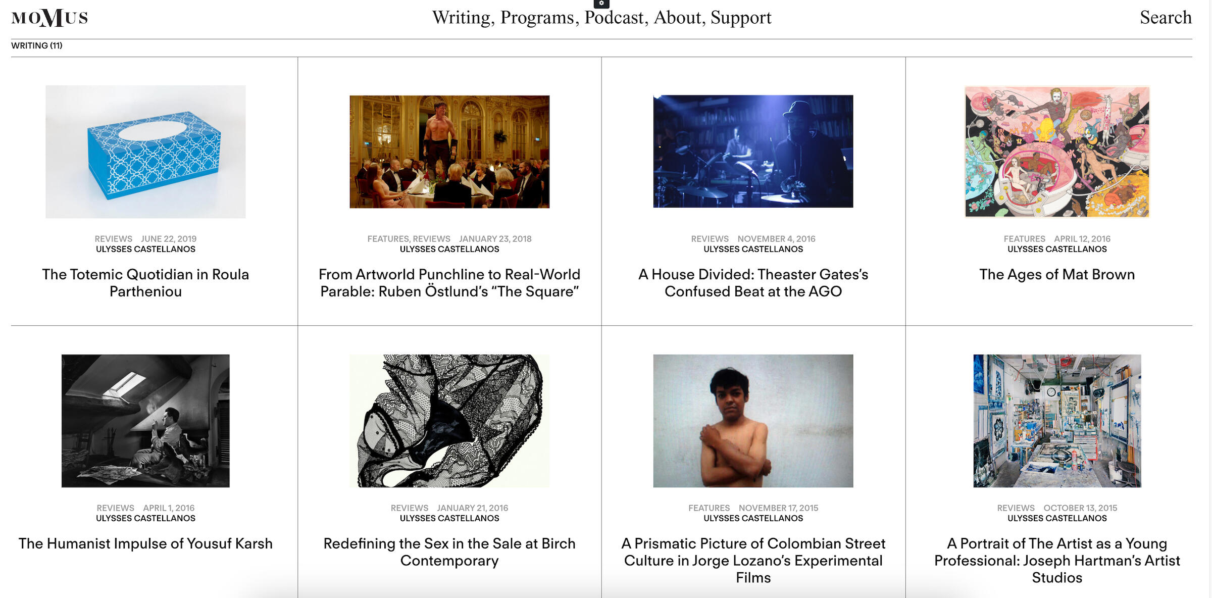 Writing in Momus